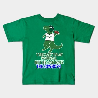 T Rex Hates Cowboys Kids T-Shirt